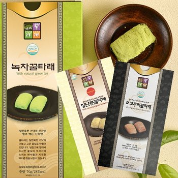 [9/21일 14시전 주문, 명절전출고]5+1(아몬드맛증정)  궁중다과 꿀타래 녹차맛1/장단콩 인절미맛1/초코쿠키 1박스
