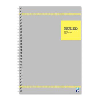 좌철 더블에이포인트라인룰드스프링노트B5 그레이 X ( 2매입 )