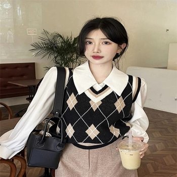 긴팔블라우스 정장 왕카라 화이트 셔츠 긴팔 블라우스 여자 오피...
