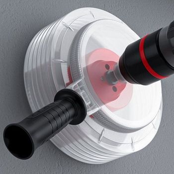 홀쏘 먼지 방지 덮개 집진 홀쏘커버 155mm 청소도구 제거용 자재