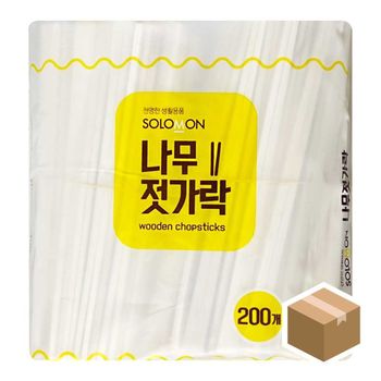솔로몬 나무젓가락 200PX15봉 젓가락 일회용젓가락 업소용젓가락