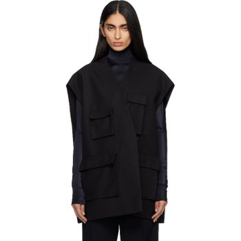 [해외] 마리 아담 리나트 블랙 유틸리터리 테일러링 베스트 261189F057001