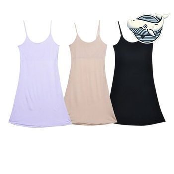 여성용 부드러운 롱 슬립 원피스 인견 끈 나시 (WFH8HXI)