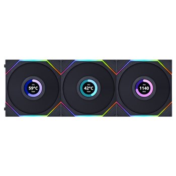 [서린공식] 리안리 UNI FAN TL120 LCD 블랙 3팩/Controller