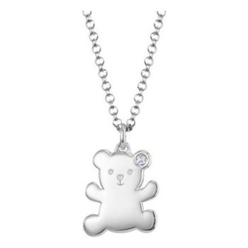 꼼에스타 스마일테디베어 실버미아방지목걸이