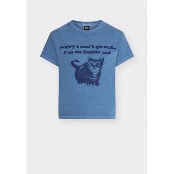 어반 Outfitters BDG 아웃피터스 인사이드 캣 릴랙스드 프린트 티셔츠 파랑 7474615