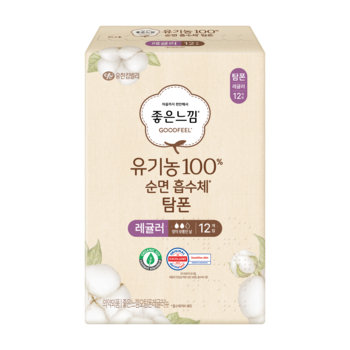 좋은느낌 유기농 탐폰 레귤러 12