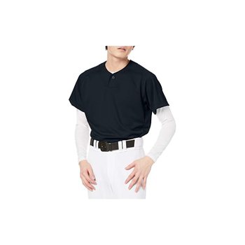 [해외] 에스에스케이 야구 유니폼 1 버튼 베이스볼 티셔츠 남성 블랙 90 일본 O 사이즈