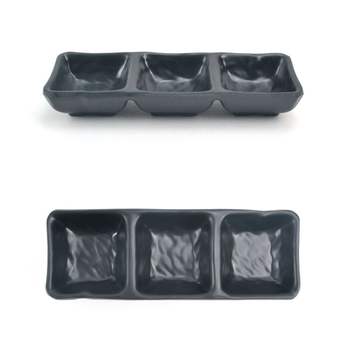 멜라민 3칸 종지 소스 양념 반찬 그릇 19.5x7cm 9호 찬그릇