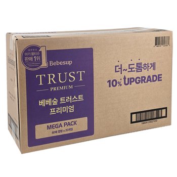 베베숲 물티슈 트러스트 프리미엄 80매20팩 도톰한 두꺼운 신생아 아기물티슈 무료배송