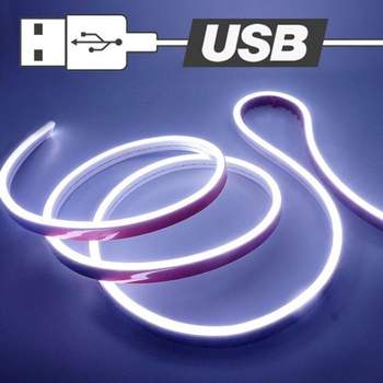 USB전원 AR76HQ88 실리콘 면발광 무드등 LED바 화이트 200cm