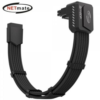 강원전자 넷메이트 600W 12V-2x6 연장 케이블 (블랙/STD 90도) (EZDIY-FAB) NM-DPR230 부품