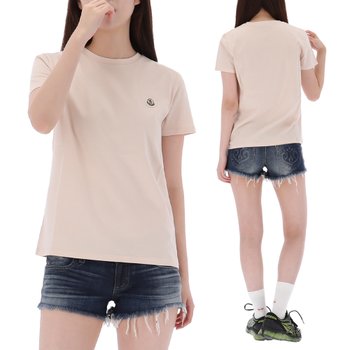 [기간한정세일] 26SS 몽클레어 로고 패치 반팔 티셔츠 성인사이즈 8C00034 89AT9 PINK-AK