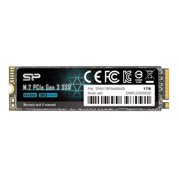 [해외] SP 실리콘파워 SSD 1TB 3D NAND M.2 2280 PCIe 3.0×4 NVMe 1.3 P34A60 시리즈 5년 보증