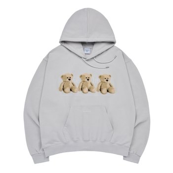 [신세계백화점][아크메드라비] THREE BOUCLE BEAR HOODIE LIGHT GREY - 부클베어