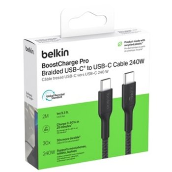 벨킨 240W USB C TO C 브레이디드 케이블 1M