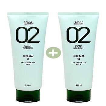 1+1 아모스 녹차실감 팩 250ml 두피 모발 케어 팩(AD) (42239953)