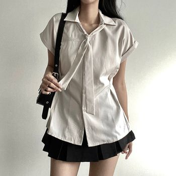 스트라이프 카라 슬림 타이 셔츠 to 2457c_P387837078