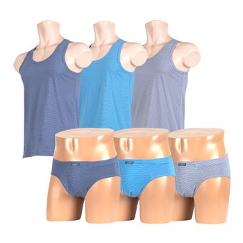 [오늘출발] 남자 순면100% 런닝+삼각팬티 6종 속옷세트 인기컬러