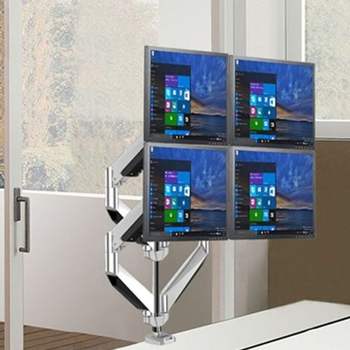 쿼드 모니터암 모니터 거치대 받침대 3단 3단모니터암 관절형모니터거치대 모니터거치대