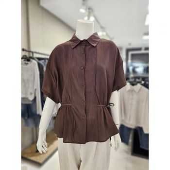 한정수량 드로 스트링 셔링 블라우스 B2H25WBL650