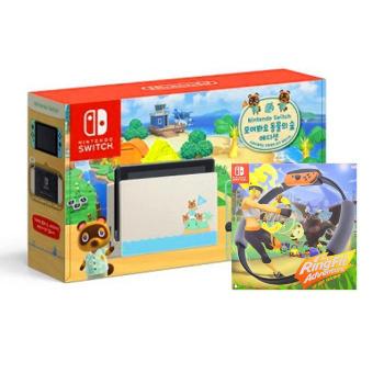 닌텐도 스위치 모여봐요 동물의 숲 에디션 본체 + 링 피트 어드벤처 국내정품 Ss (S40871996)