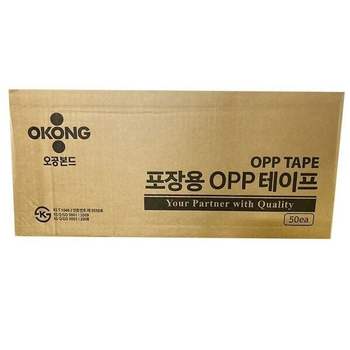오공 투명/황색 OPP박스테이프 48x40/48x50-10개 테이프