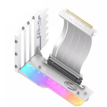 PCI-E 4.0 라이저 케이블 화이트 컴퓨터슬롯 메인보드슬롯 글카지지대 그래픽카드거치대