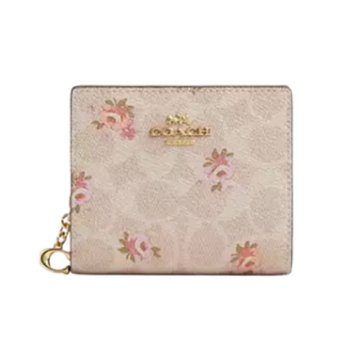 [해외직구] 코치 신규입점특가  여성 스냅월렛 CAR14 골드샌드멀티 플라워 당일출고