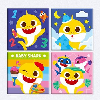 DIY 보석십자수 핑크퐁 아기상어 미니이젤 20x20_P368435641