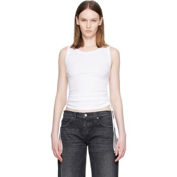 [해외] 발망 화이트 드레이핑 저지 탑 HF1EB115JL97 0FA BLANC