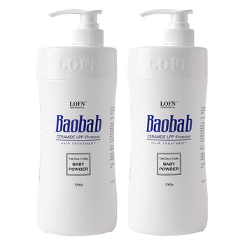 로픈 바오밥 세라마이드 LPP 프리미엄 헤어트리트먼트 베이비파우더 1000ml 2개