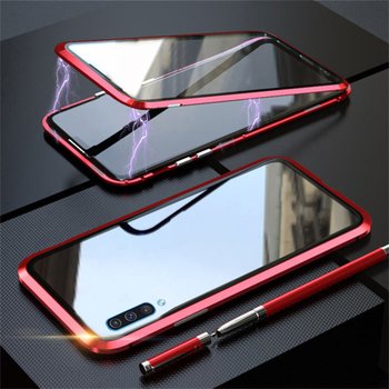 갤럭시a10 a20 a30 a50 a60 a70 a9 a7 메탈 마그네틱 풀커버 투명 강화유리 슬림 범퍼 케이스