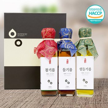 서원당 [트레이더스][웰굿]국산 3종 프리미엄 선물세트(참기름,들기름,생들기름,각170ml)(+선물박스,쇼핑백)