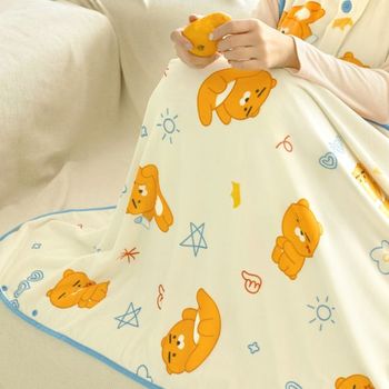 카카오 똑딱이단추 무릎담요 라이언 극세사 120x80cm