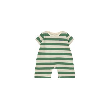 [공식] 베이비 스트라이프 원피스 다크 에메랄드/라이트 크림 SS25-120-R37
