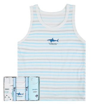 마코 순면 남자 아이 남 유아 아동 민소매 나시 런닝 3매 세트