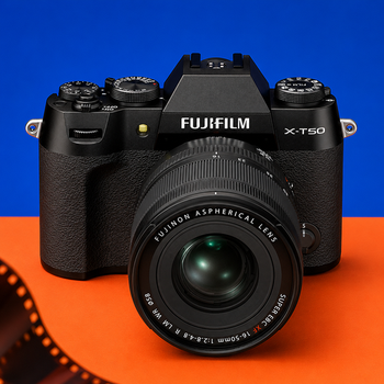 X-T50 블랙 XF16-50mm 렌즈 KIT 실버 4020만 화소 IBIS 미러리스 카메라