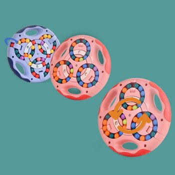 양면 회전 매직 빈 큐브 롤링 볼 구슬 블럭 퍼즐 피젯 토이 미니 게임 신기한 손 장난감 집중력 향상 스트레스해소