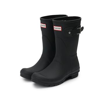 헌터 여성 오리지널 숏 레인부츠 블랙 WFS1000RMA-BLK