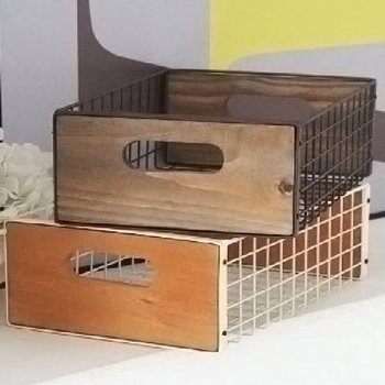 소피아 우드 핸들 바스켓 서랍장정리함 다용도수납함 멀티박스 라탄바구니 라탄바스켓