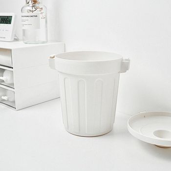 작업용 미니 쓰레기통 사무실 화장솜 수납 용기 컴팩트