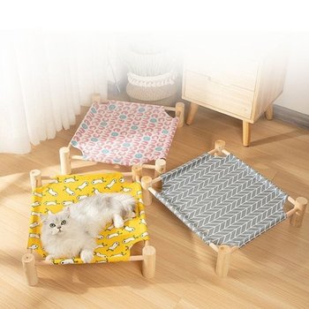 강아지침대 튼튼한 원목 반려동물 해먹 침대