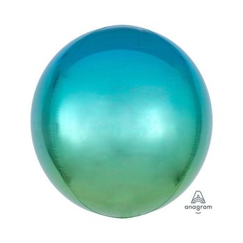 PWM - DK 오브옹브레은박풍선(블루그린) 생일 풍선 파티용품 데코 배너 장식소품 가랜드