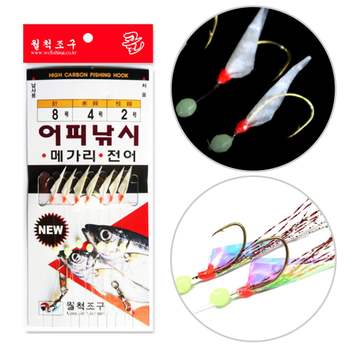 월척 WA-24 7본 전어 숭어 메가리 고등어 어피 낚시 카드 채비 바늘