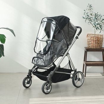 맘네스트 리안 솔로 LX 절충형 유모차 전용 사계절 투명 레인커버