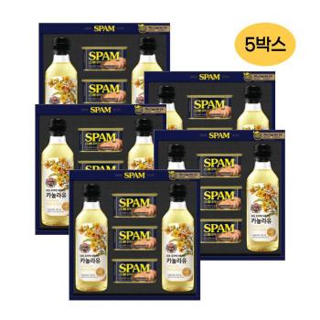 [CJ제일제당] 스팸고급유 7호 x 5박스, 스팸 클래식 200g 3개 카놀라유 500mL 2 (S41286115)