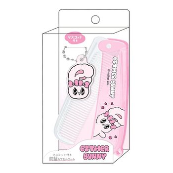 크랙스 에스터 토끼 마스코트가있는 앞머리 캡슐 빗 리본 307556 김