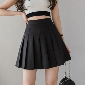 (속바지 내장) 하프기장 트렌디 플리츠미니스커트 플리츠 플리츠스커트코디