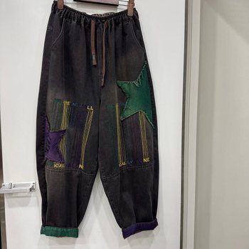 별패치  배기 팬츠MM11SD710_YS